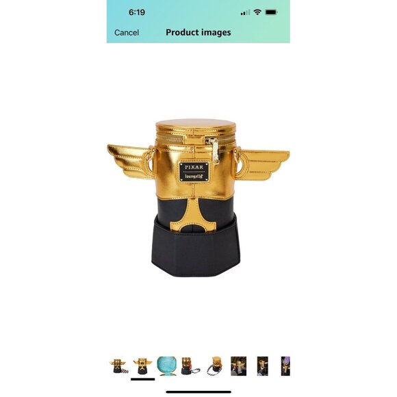 COPY - NWT Loungefly Cars Piston Cup Trophy Crossbody Bag Lightning McQueen SALE - Picture 3 of 11